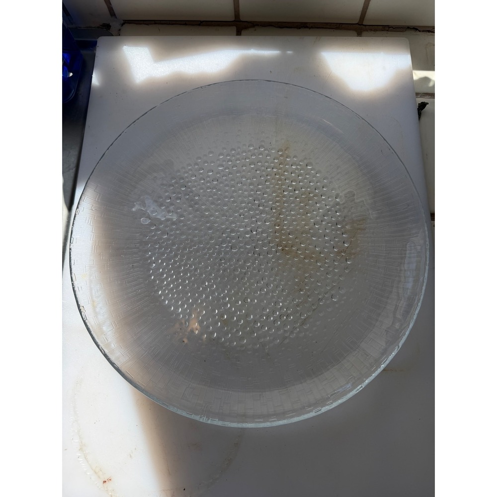 Iittala Ultima Thule Platter Large Clear Good Tapio Wirkkala MCM Finnish Glass